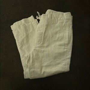 Janie and Jack Cream Linen Pants